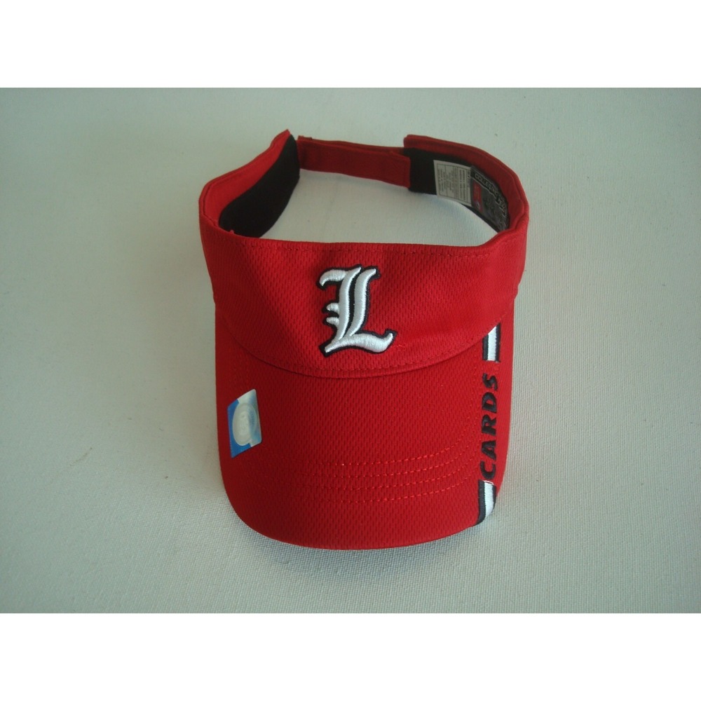 LOUSIVILLE CARDINALS VISOR 00S STRAPBACK GOLF BEACH HAT CAP VINTAGE EE2